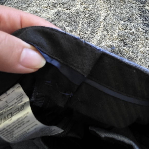 NWT Banana Republic Blue Striped Pants Size 2 Snatched Waist High Waisted - Picture 6 of 6